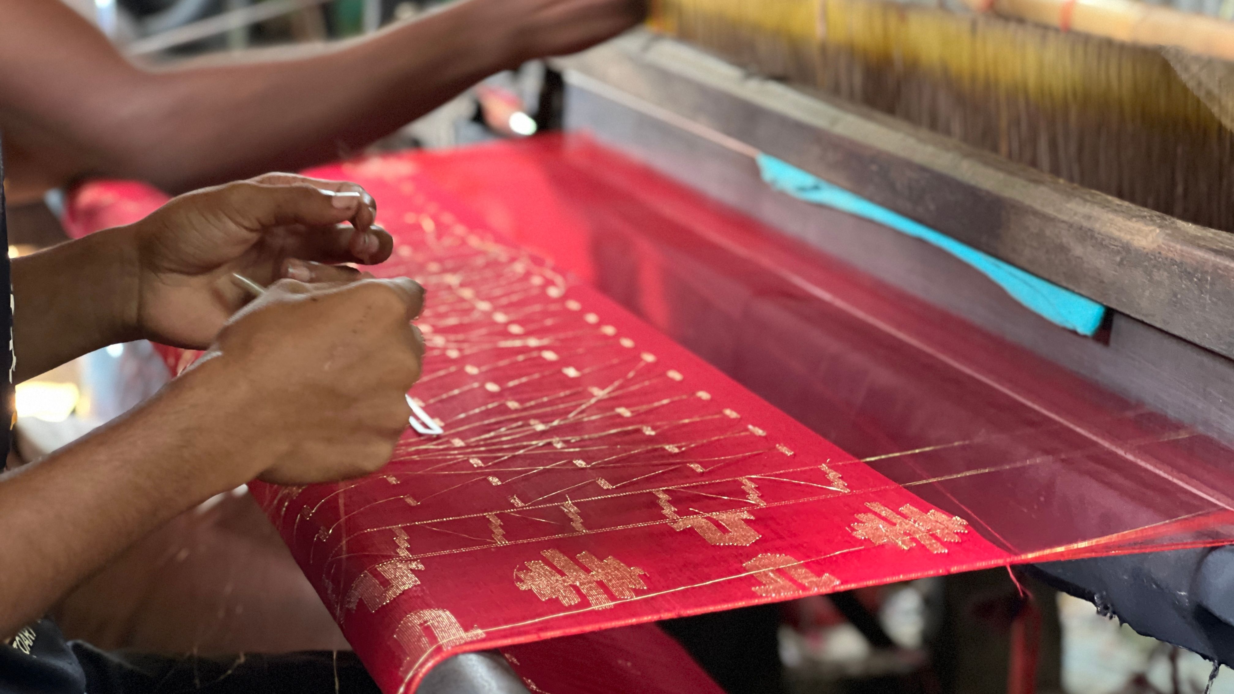 Bandar type Resham (Art Silk) Sarees